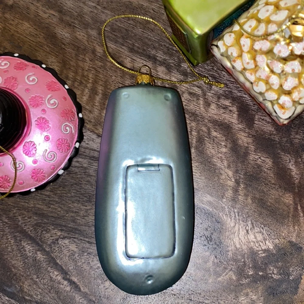 4 Vintage hand blown glass Christmas ornaments retro hand painted mercury glass